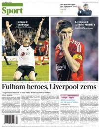 Новости футбола: The Times  Fulham heroes  Liverpool zeros